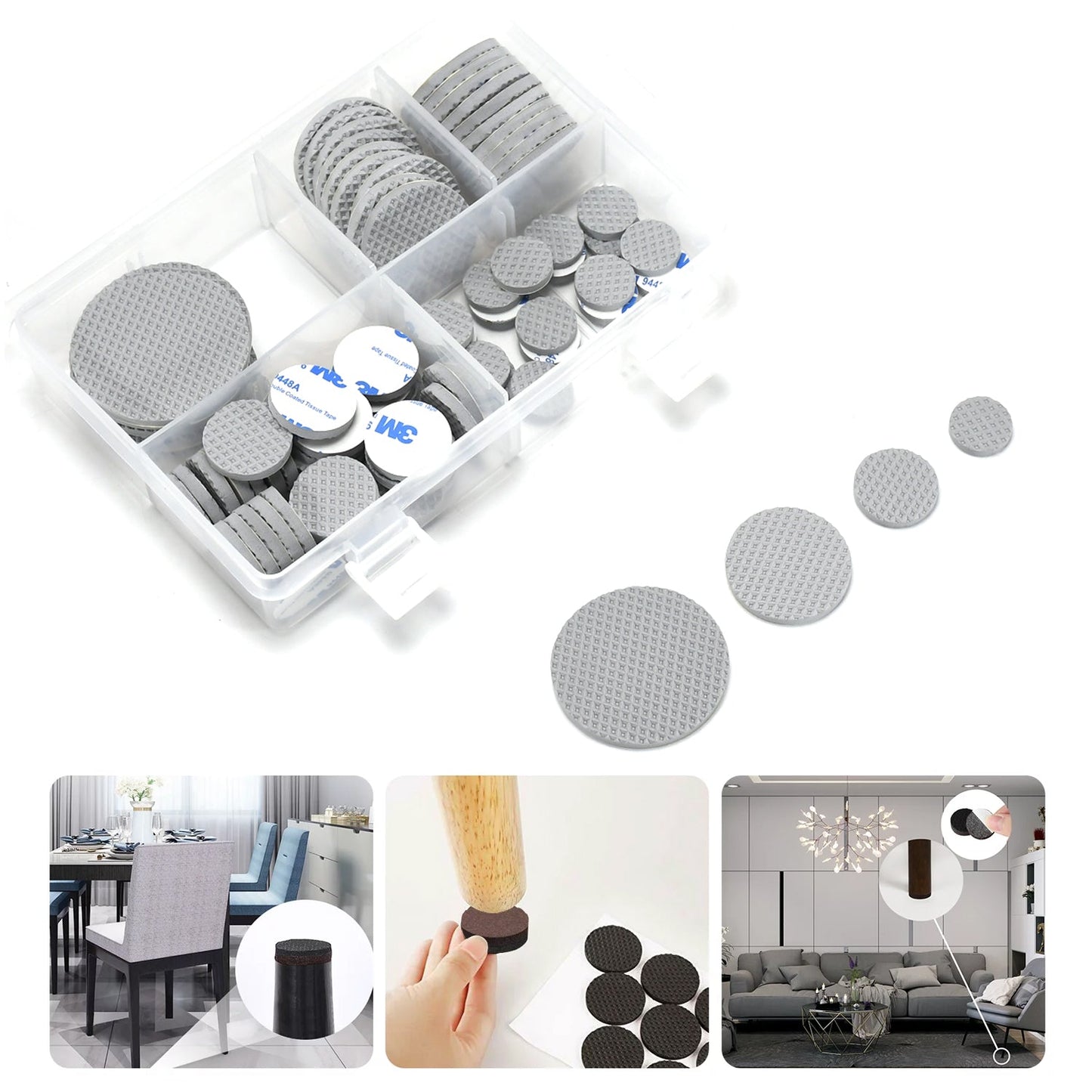 9030A FURNITURE PAD ROUND FELT PADS FLOOR PROTECTOR PAD FOR HOME & ALL FURNITURE USE