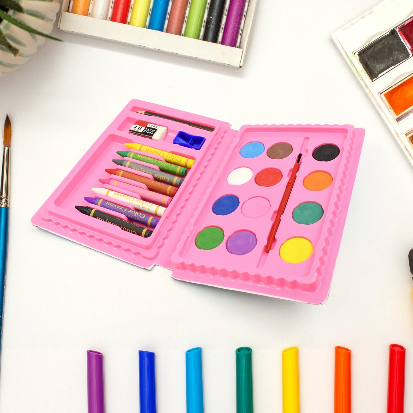 Art and Craft Color Kit, Crayons, Water Color Set of 24 PCS For Kids Children Best For Return Gifts, Stationary Art Supplies for Artist