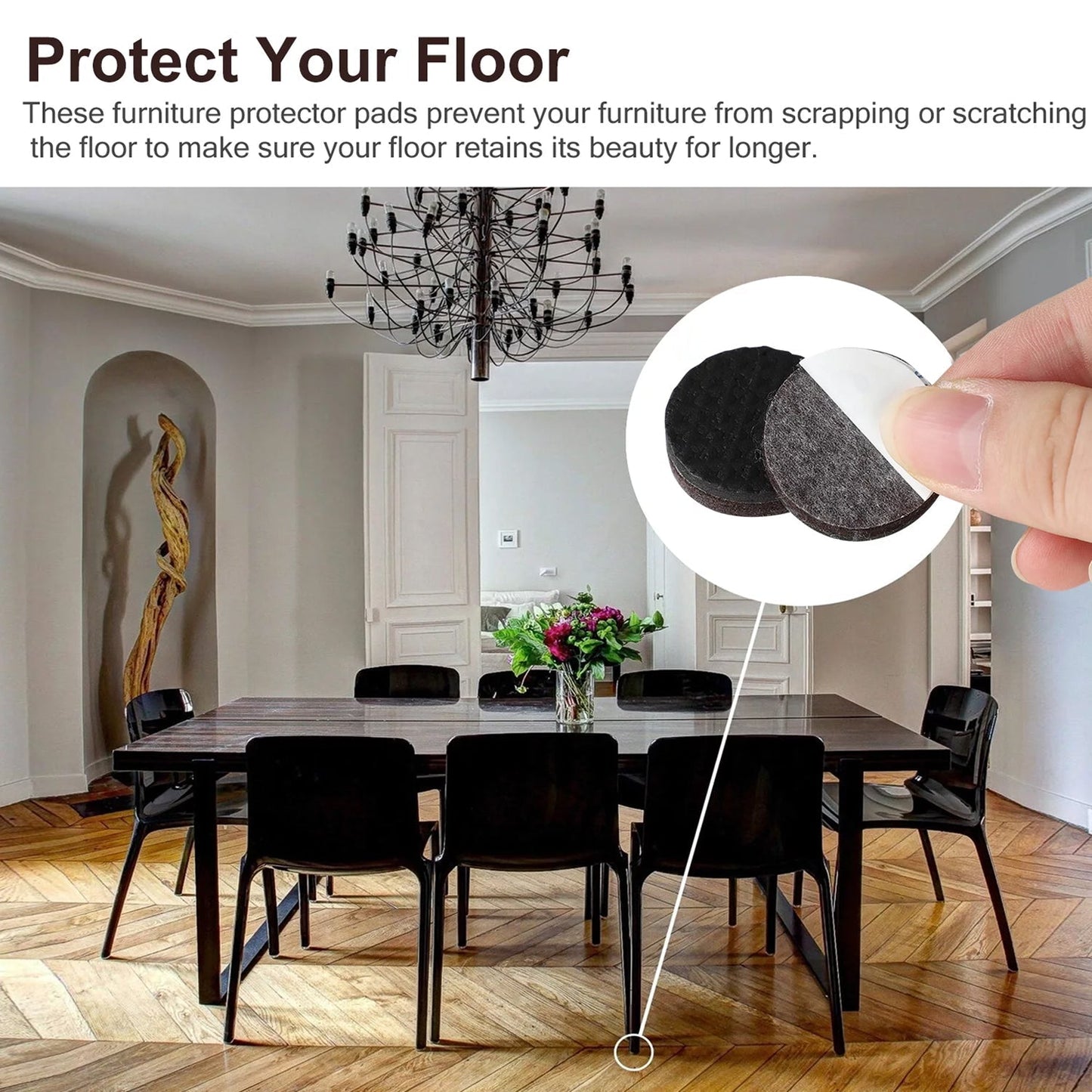 9030A FURNITURE PAD ROUND FELT PADS FLOOR PROTECTOR PAD FOR HOME & ALL FURNITURE USE