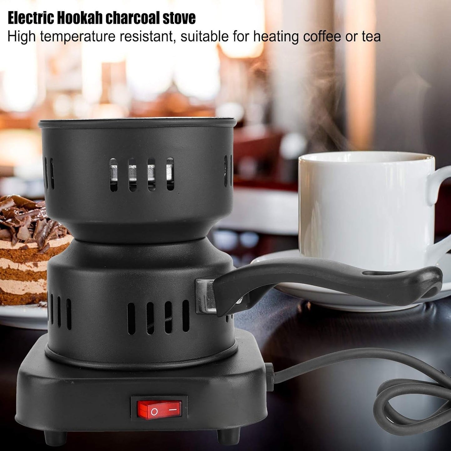 Heating Stove, Tubular Heating Stove Hot Plate Stove, Heat‑Resistant Coating for Home, Camping Cooking, Mini Electric Tea Coffee Heater