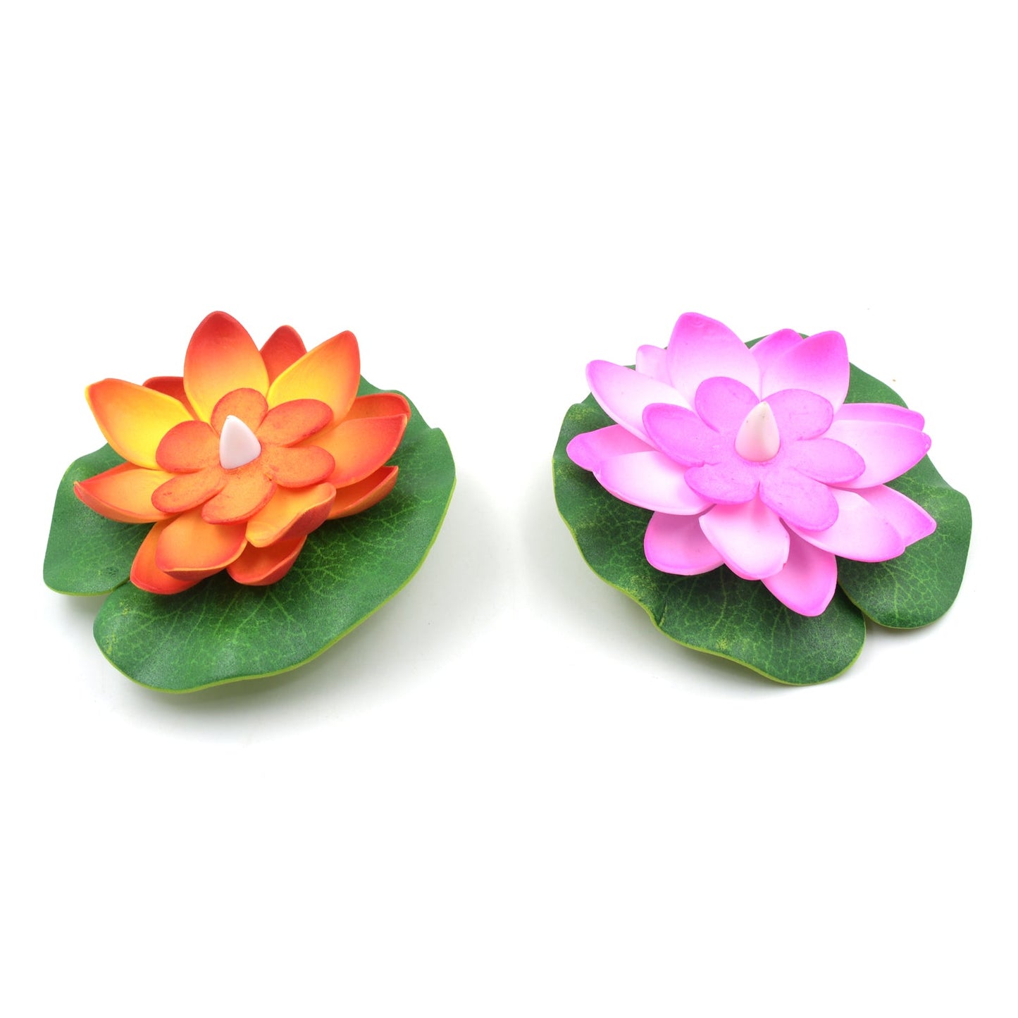 WATER FLOATING SMOKELESS CANDLES & LOTUS FLOWERS SENSOR LED TEALIGHT FOR OUTDOOR AND INDOOR DECORATION - PACK OF 2 CANDLE (PACK OF 2)