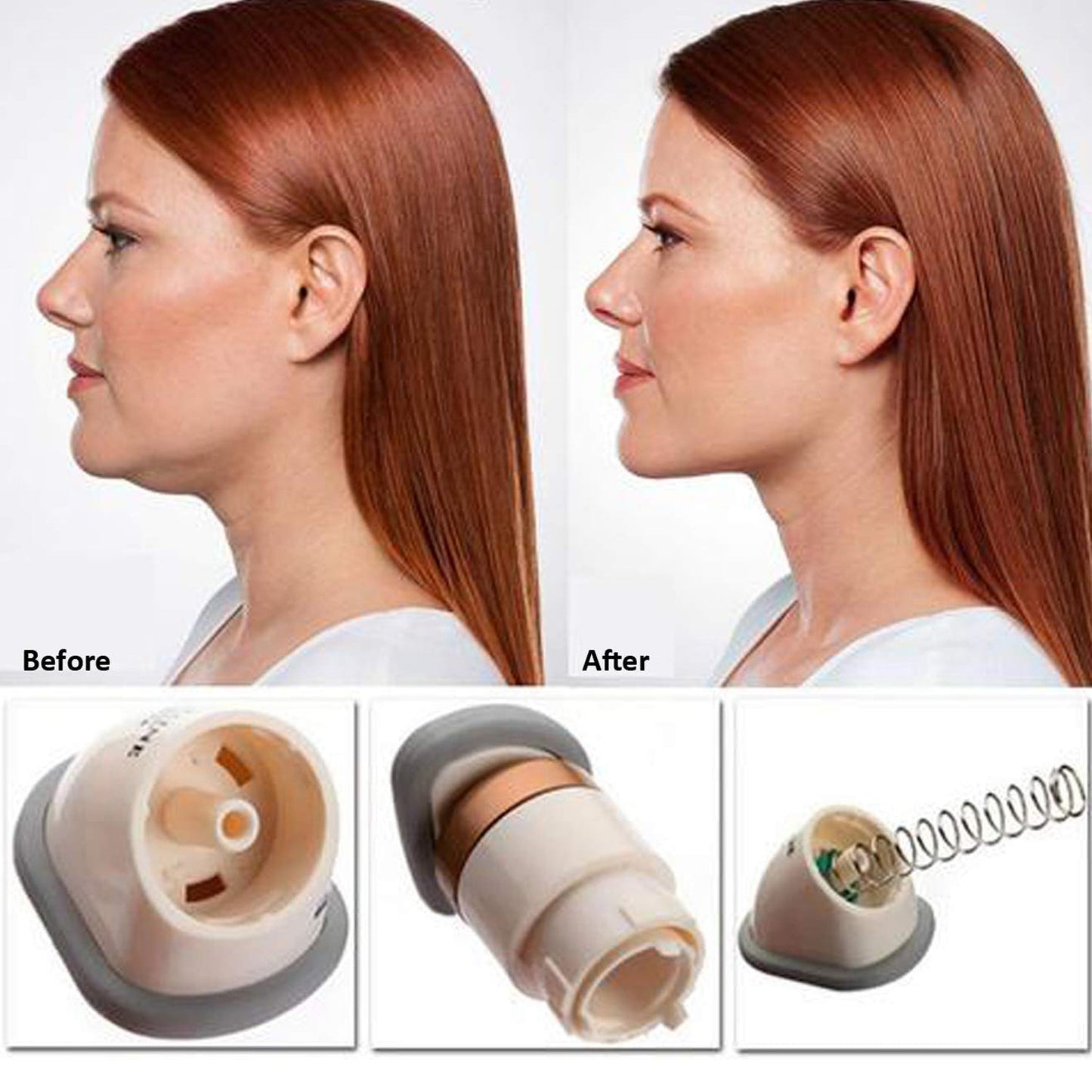 Massager for Men Women Double Chin Up Neckline Slimmer Machine and jawline Exerciser Tool with Neck Slimming Rubber & Chinfat Reducer Exerciser (1 Pc)