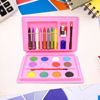 Art and Craft Color Kit, Crayons, Water Color Set of 24 PCS For Kids Children Best For Return Gifts, Stationary Art Supplies for Artist