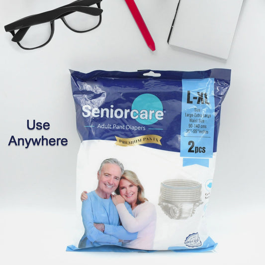 Large - Extra Large Senior care Adult Pull Up Diaper Pants (Waist Size (90-140 Cm | 35 -55 Inch) Adult Diapers  ( Large - Extra Large L-XL2Pc)