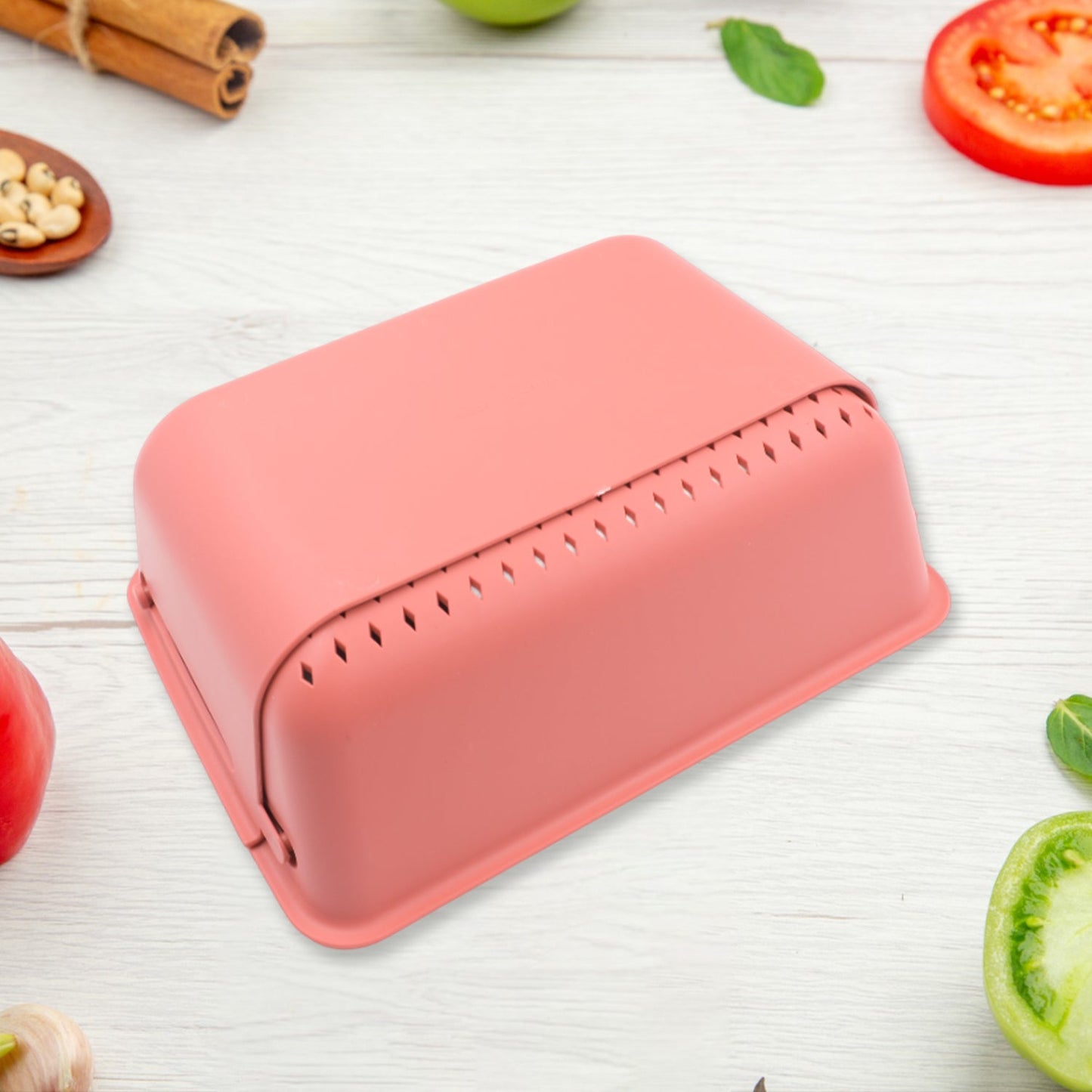 Adjustable Sink Dish Drying Rack Kitchen Organizer Plastic Sink Drain Basket Vegetable Fruit Holder Storage Rack, Kitchen Strainer Dish Drying Basket, Space Saving Storage Basket (1 Pc)