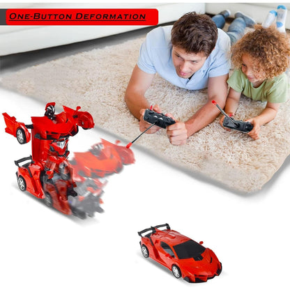 Automatic 2 In 1 Robot Converted Remote Control Car With Light Scale 360°Drifting Deformation Robot Car Toy Kids Boys, Robot Convert Unique Toy For Boys (1 Pc)