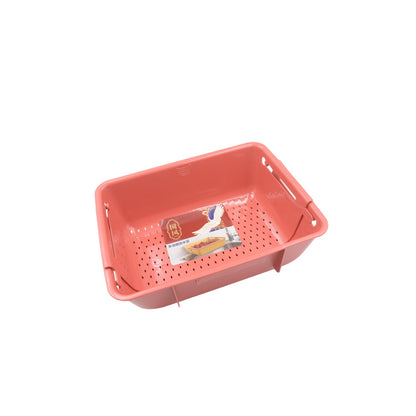 Adjustable Sink Dish Drying Rack Kitchen Organizer Plastic Sink Drain Basket Vegetable Fruit Holder Storage Rack, Kitchen Strainer Dish Drying Basket, Space Saving Storage Basket (1 Pc)