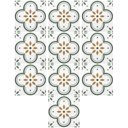 Peel and Stick Floor Tiles Kitchen Backsplash Sticker Detachable Waterproof DIY Tile Stickers for Wall Decoration Tiles Home Decoration (8x8 Inch / 1 pc Tiles)