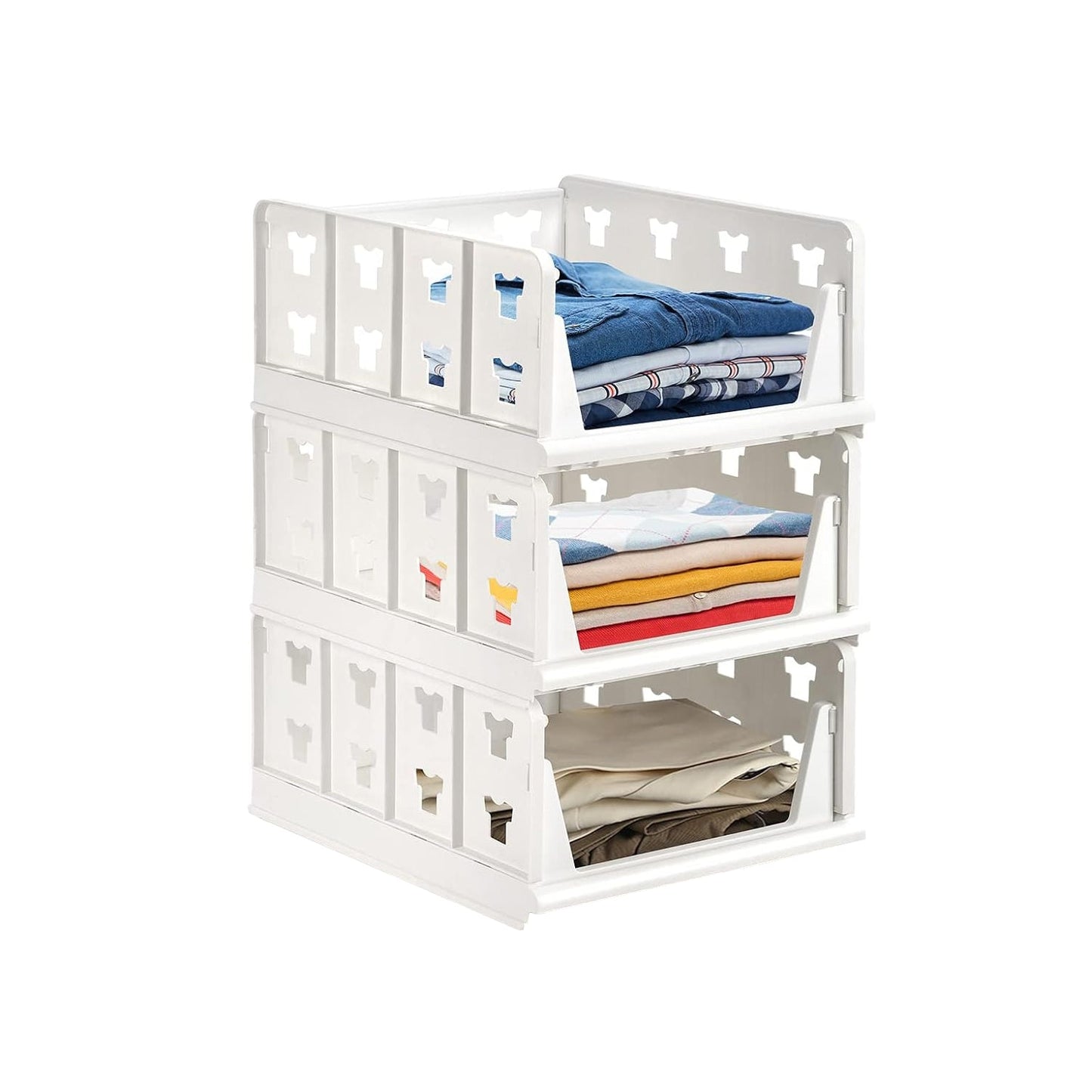 Layer Stackable Multifunctional Storage,for Clothes Foldable Drawer Shelf Basket Utility Cart Rack Storage Organizer Cart for Kitchen, Pantry Closet, Bedroom, Bathroom, Laundry(3 Layer 1 Pc)