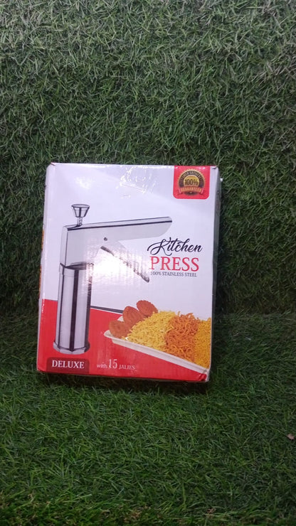 Stainless Steel Kitchen Press with Different Parts (15 in 1)